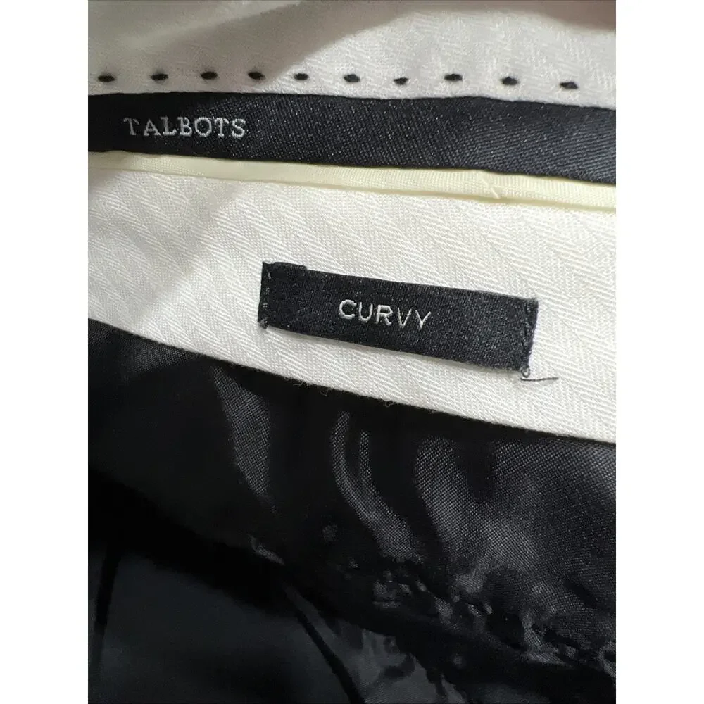 Talbots Windsor Curvy Italian Flannel Wool Pants Minimalist Office Women Size 6